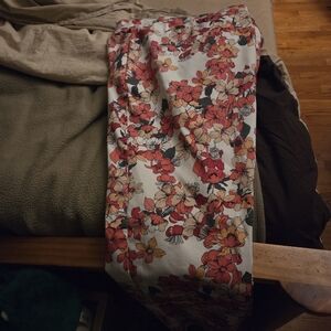 Liz Claiborne Floral Maxi Skirt - Red and Pink